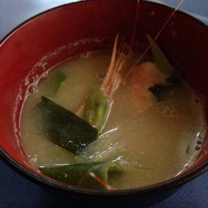 海老の頭の味噌汁